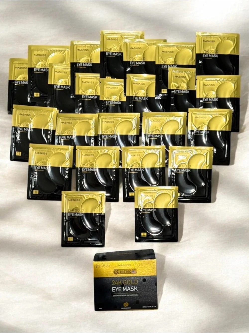 Maskiss 24K Gold Under Eye Mask Patches - 24 Pack Box NEW